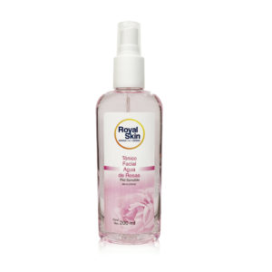Tónico facial con agua de rosas en envase de 200 ml