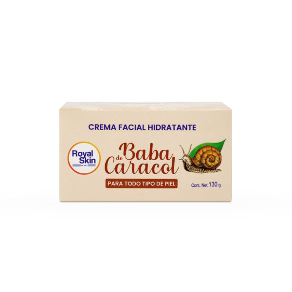 Crema facial hidratante con extracto de baba de caracol en envase de 130 ml