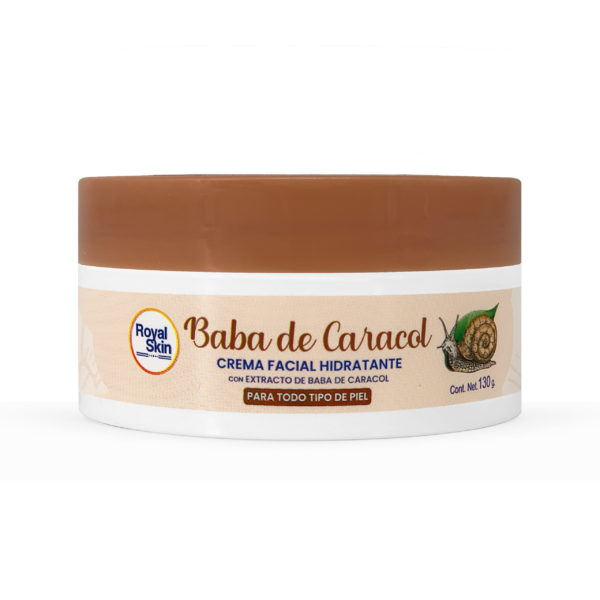 Crema facial hidratante con extracto de baba de caracol en envase de 130 ml